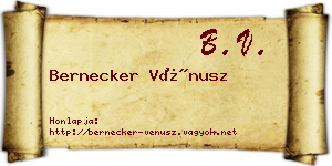 Bernecker Vénusz névjegykártya
